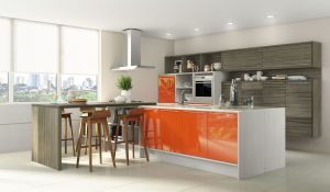 Ambiente com móveis planejados ou prontos.